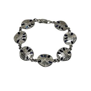 SJ Jewelry Sand Dollar Silver Tone Bracelet.